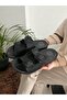 Men's Buckle Oversized Large Size Black Casual Slippers 45 46 47 Number