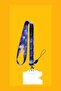 Purple Shapes Name Badge, Neck Strap Lanyard, Card Strap Lanyard, Phone Strap Bracket, White Horizontal Card Holder