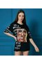Dbkstore Unisex Adult/Youth Oversize Printed T-Shirt with Stone Embroidery Detail on the Front - 4
