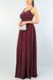 Sparkly Fabric, Low-cut, Slit Detailed Long Purple Evening Dress 022 - 4