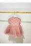 Heart Ribbed Tulle Dusty Rose Dress - 3