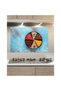 Blue Floor Cakes Colored Kitchen Stove Back Sticker - Sim118