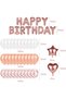 Rose Gold Happy Birthday Foil Balloon Heart Starry Birthday Party Set Ornament - 2