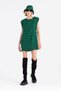Green Black Dress 12379