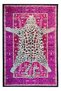 Leopard Fuchsia Multicolor Vintage Theme Woven Base Carpet Mira 1305
