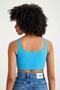 Ribbed Camisole Thick Strap Crop Body - 7