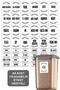 Set of 24 Large Size Square Food Storage Container with Labels Anthracite 24 X 1.10 Lt - 2