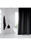 Bathroom Curtain 2x120x200 Double Wing Black Shower Curtain with Ring Gift 0010