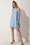 Women's Sky Blue Summer Woven Bell Dress BF00067