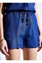Regular Waist Regular Dark Blue Women's Denim Shorts Bbsp23Fdt002 - 4
