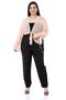 Plus Size Sleeve Detailed Tied Front Chiffon Powder Bolero