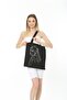 Printed Cloth Bag with Pearl Earrings for Women - 2