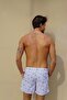 Men's White Marine Anchor Printed Standard Size Swimsuit Swim Shorts - 4
