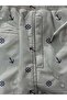 Men's White Marine Anchor Printed Standard Size Swimsuit Swim Shorts - 5