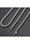 Men's Gray Knitted Model Steel Chain Necklace Eck0125 - 2