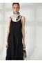 Classic Collar Soft Textured Black Standard Women's Dress 232 Lcf 244003 Cerys Black - 3