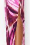 Pink Tie-Dye Patterned Straight Cut Sleeveless Maxi Lined Satin Woven Dress TWOSS23EL02238 - 3