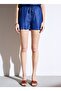 Regular Waist Regular Dark Blue Women's Denim Shorts Bbsp23Fdt002 - 5