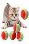 2 Pieces Rainbow Color Cat Dog Play Ball 4.2 Cm - 2