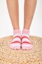 Pink Striped Women's Booties Socks