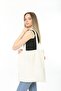 2 Black Cream Cloth Bags - 8