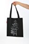 Woman Sitting on Stool with Cloth Bag Printed - 4