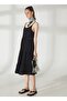 Classic Collar Soft Textured Black Standard Women's Dress 232 Lcf 244003 Cerys Black - 2