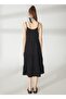 Classic Collar Soft Textured Black Standard Women's Dress 232 Lcf 244003 Cerys Black - 4