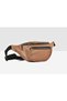 Satin Textured Waist Bag - Oval Shoulder Bag - Pocket Waist Bag - Shoulder and Waist Bag - Double Compartment Waist Bag