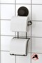 Drilling Screw Drill Not Available! Vacuum Toilet Paper Holder with Adhesive Refills Matte Black Dm282 - 2