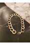 Women's Gold Luxury Detailed Double Chain Bracelet - 2