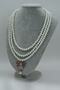 Women's Necklace with Pearls and Zircon Stone Bee Figure - 4