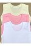 Baby Girl White 3-Piece Bodysuit with Snap Fastener Strap - 3
