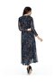 Floral Patterned Long Chiffon Dress - 2