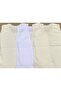 Baby White and Cream Color Pack of 3 with Snap Fastener Badi Strap - 3
