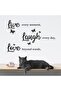 ملصق حائط مزخرف من Live Laugh Love - 3