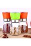 Glass Spice Shaker Salt Shaker Pepper Grinder with Plastic Cover Spice Mill 12.5 cm