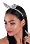Hahai Women's Thin Band Polka Dot Bow Crown