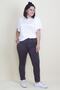 Women's Large Size Anthracite Slim Fit Trousers 65n17685 - 2