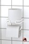 Drilling Screw Drill Not Available! Vacuum Toilet Paper Holder with Adhesive Refills White Dm275 - 2