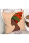 Colorful Long Headscarf Ethnic African Women's Designed Throw Pillow Cover - 2