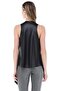 Women's Black Leather Vest Yde1009 - 3