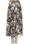 Women's Patterned Maxi Floral Micro Flowering Skirt Ek2353 - 2