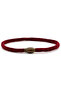 Men's Claret Red Braided Rope Metal Magnetized Clip Bracelet Bt463