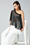 Women's Black-White Tulle Tunic BD2237 - 2