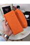 Genuine Leather Women's Orange Wallet with Phone Compartment 2049 - 4