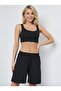 Gray Black Women's Men's Regular Fit Pocket Elastic Shorts - 2