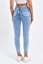 Ngbutika Full Lycra Light Snow Blue High Waist Skinny Jean Trousers (fitting) - 5