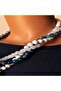 Blue Agate Howlite Smoky Agate Anti-Evil Eye Three-Row Necklace Bringing Calmness and Calmness - 2