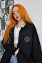 Unisex Black Happy Sad Cardigan - 2